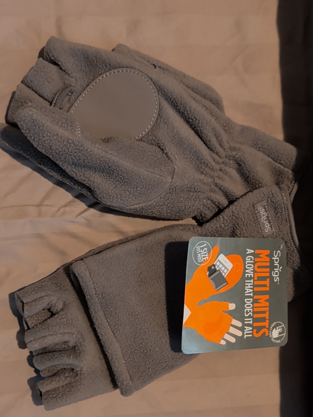 Sprigs Gray Convertible Multi-Mitts for Women